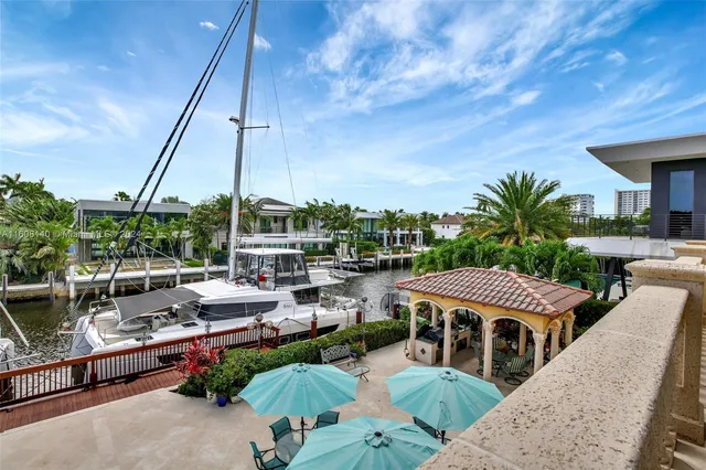 an aerial view of a houses with outdoor space