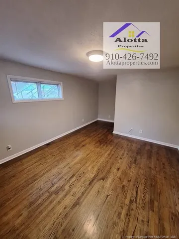 an empty room with an entryway