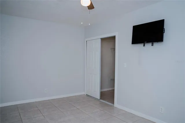 a view of a livingroom with a flat screen tv