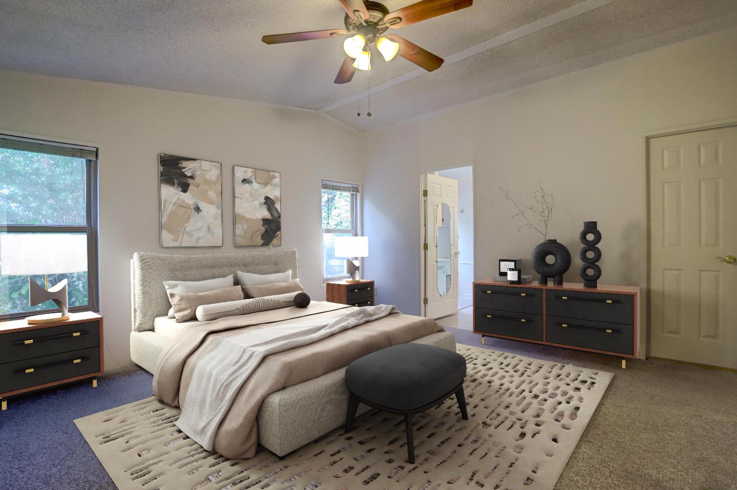 10046 Dalewood Way Grass Valley, CA 95949 - Photo 18 of 68 a bedroom with a bed and a chandelier