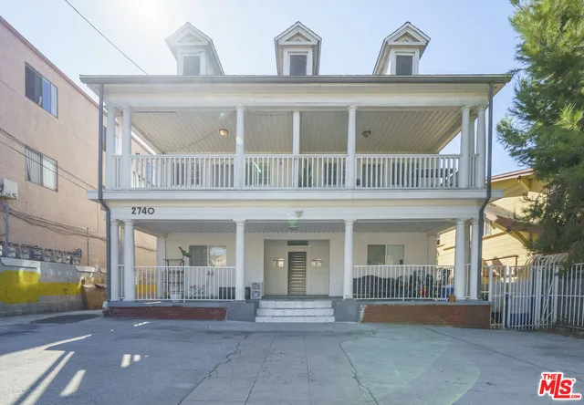 a view of a building with a outdoor space