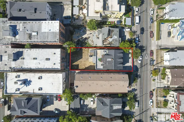 an aerial view of a city