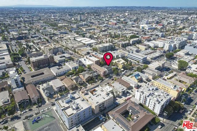 an aerial view of a city