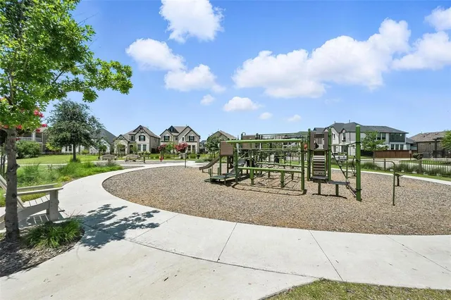 a view of a terrace with a garden