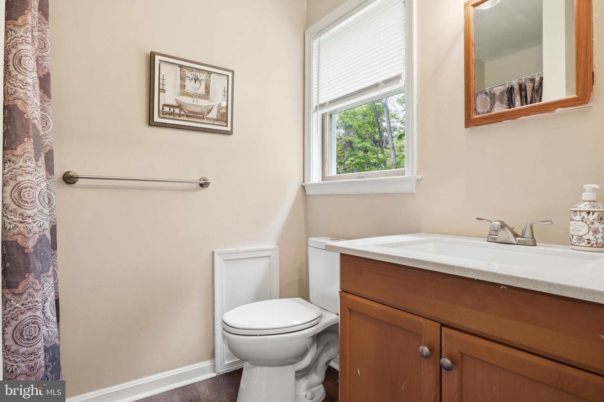 162 Jackson Road Gettysburg, PA 17325 - Photo 21 of 37 a bathroom with a toilet a sink and a window