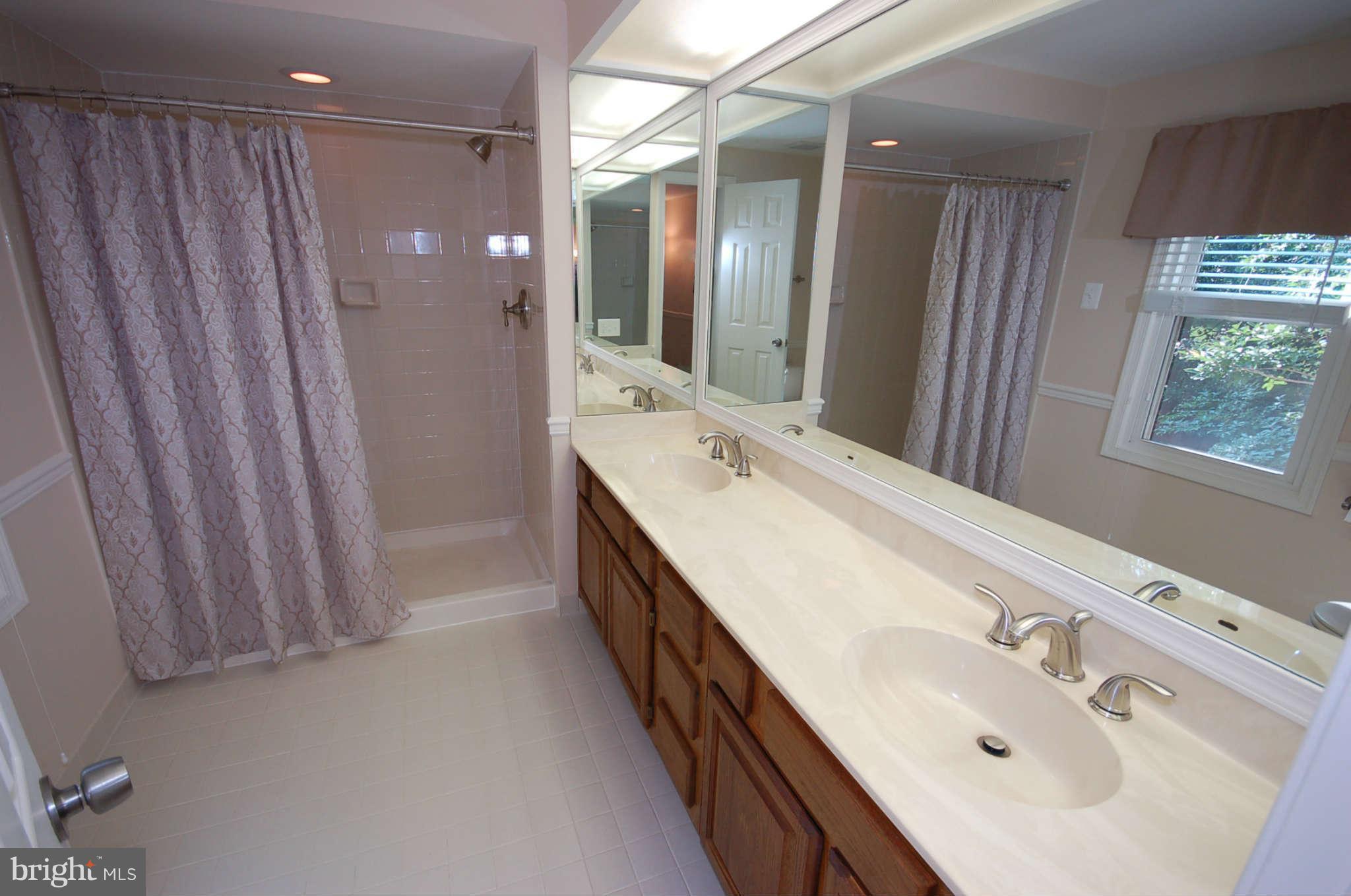 13807 Turnmore Road Silver Spring, MD 20906 - Photo 14 of 26 a spacious bathroom with a double vanity sink and a mirror