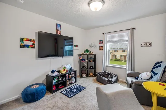 a living room with furniture and a couch