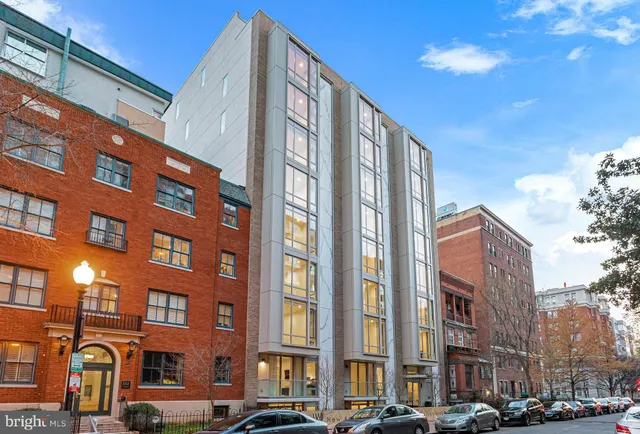 a front view of a building