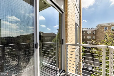 a view of balcony with staircase