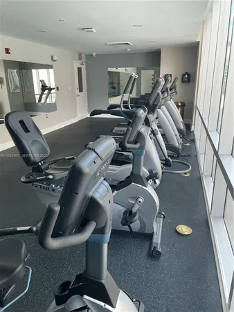 a view of a utility room with a door