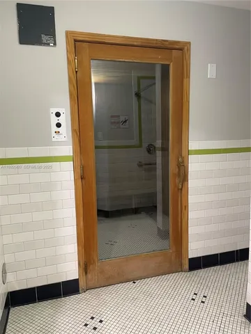 a view of a city with lawn chairs