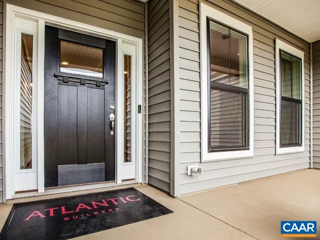 a view of wooden door