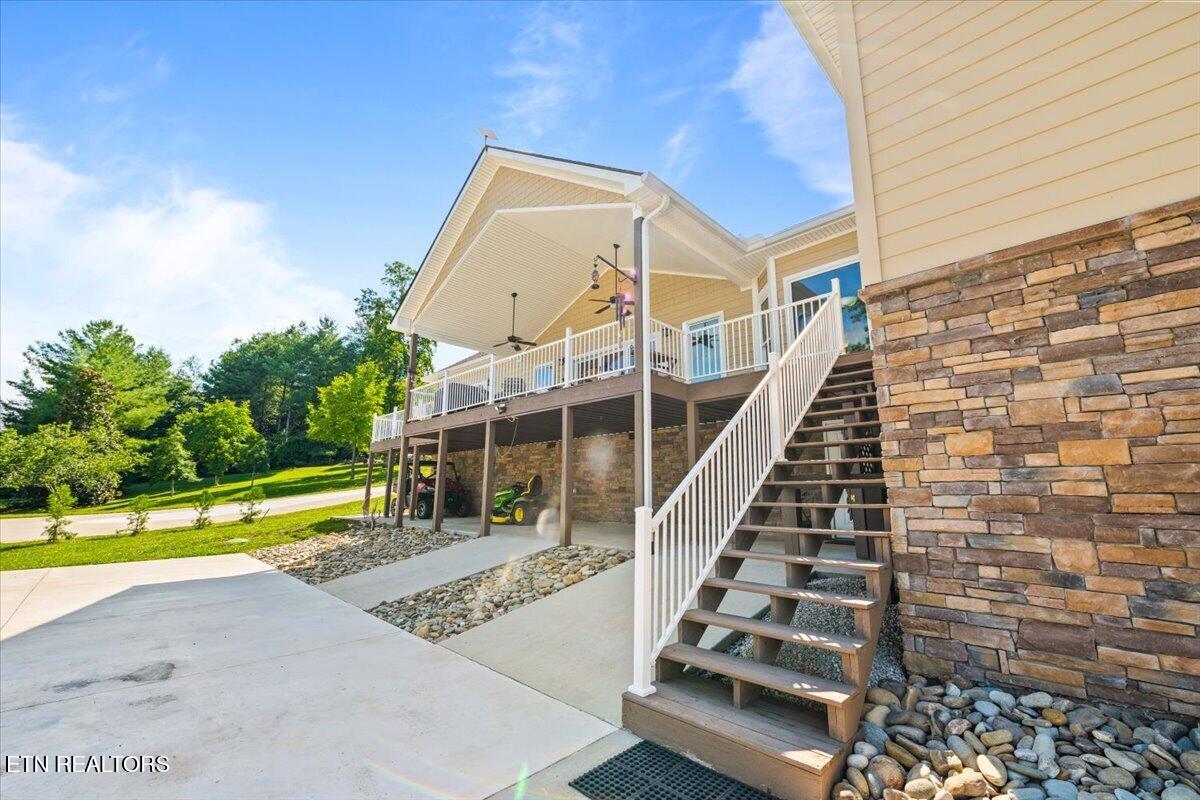 1380 East Norris Point Road La Follette, TN 37766 - Photo 39 of 54 Steps to Upper Deck