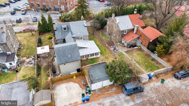 an aerial view of a city
