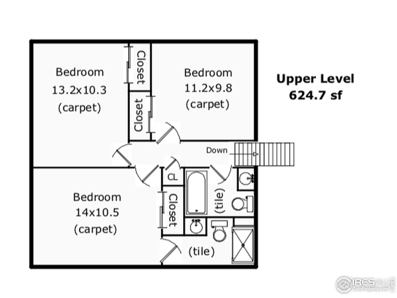 737 Kimball Road Fort Collins, CO 80521 - Photo 35 of 36 Upper Floor Plan