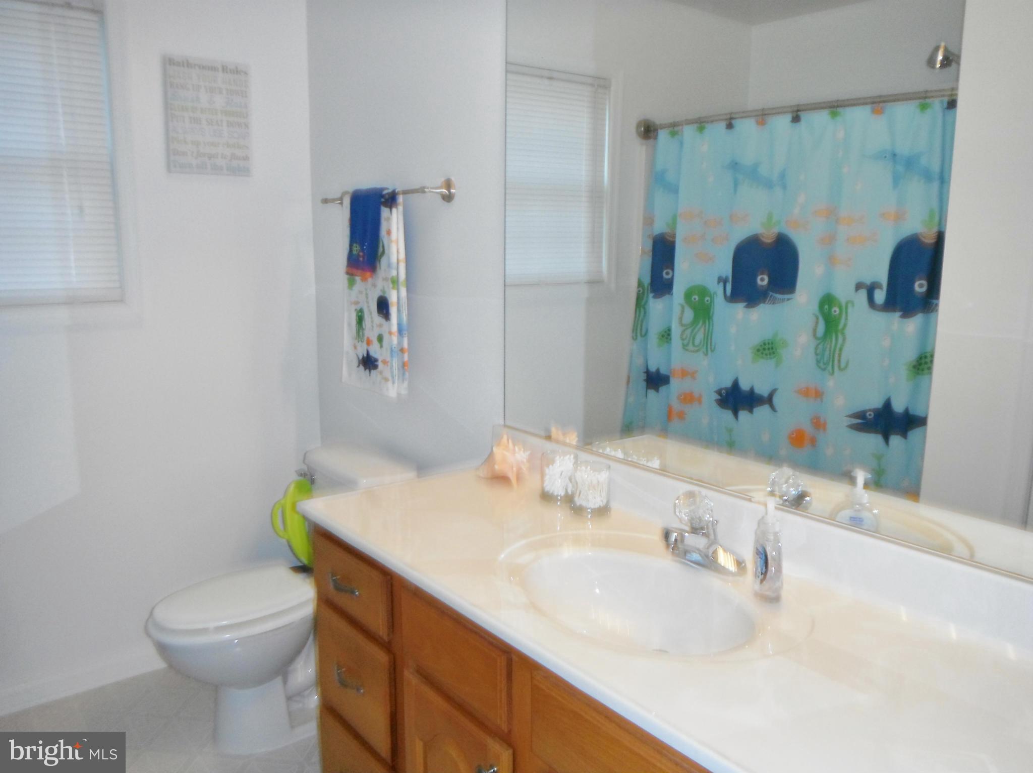 7811 Rocky Ridge Road Thurmont, MD 21788 - Photo 14 of 24 a bathroom with a granite countertop sink a toilet and a mirror