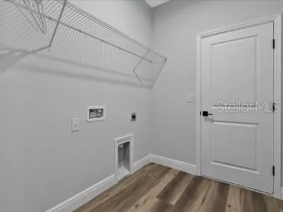 a view of small space with racks on the wall