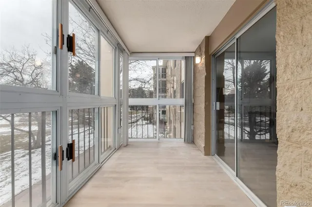 a view of pool of water with outdoor seating