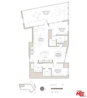 a picture of a bench in a white building