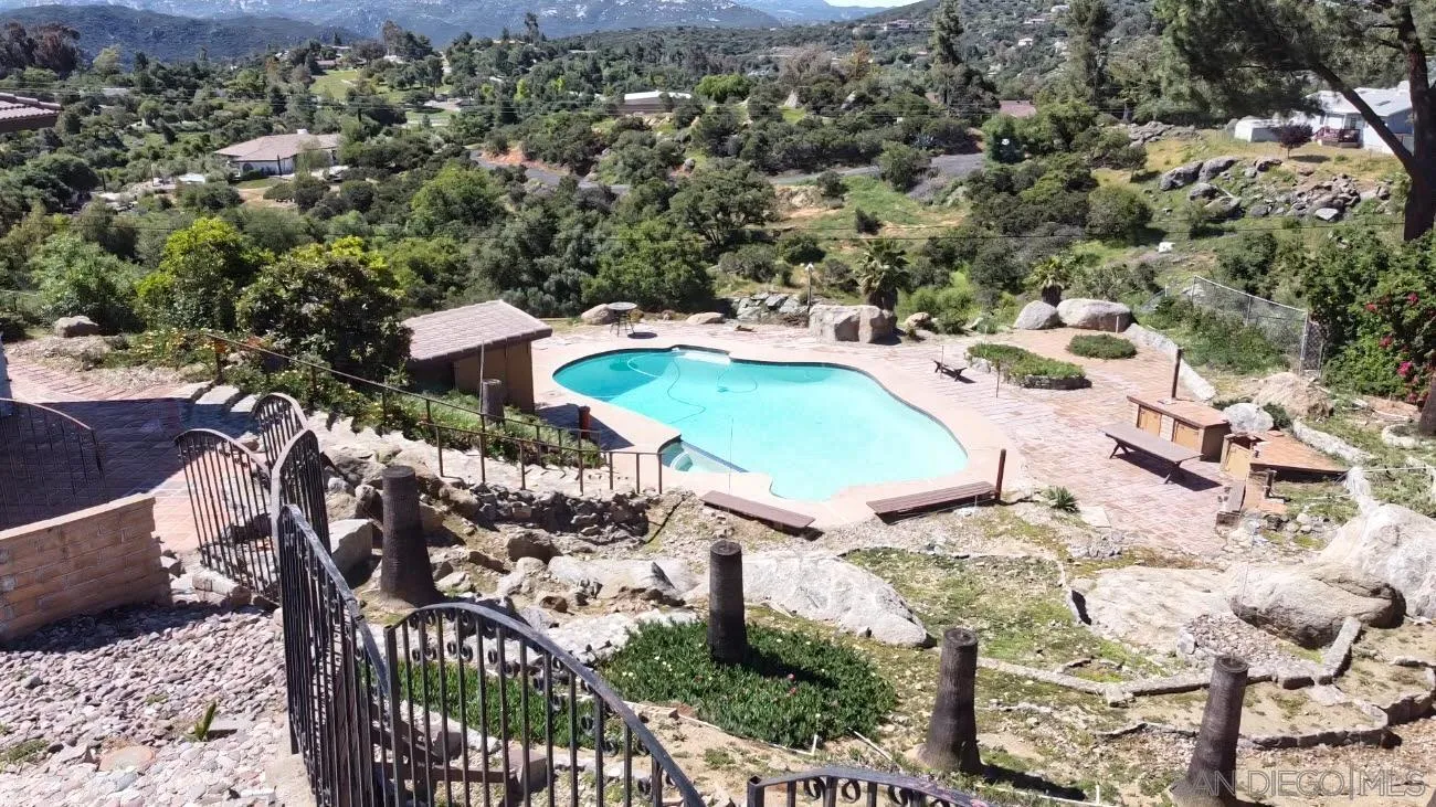 1958 Highlands View Road Alpine, CA 91901 - Photo 6 of 58 an aerial view of a house with outdoor space
