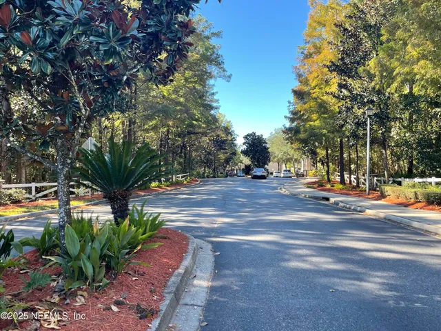 a view of street with houses