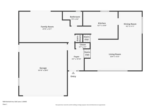$439,700 | 9204 South Kedvale Avenue, Oak Lawn, IL 60453