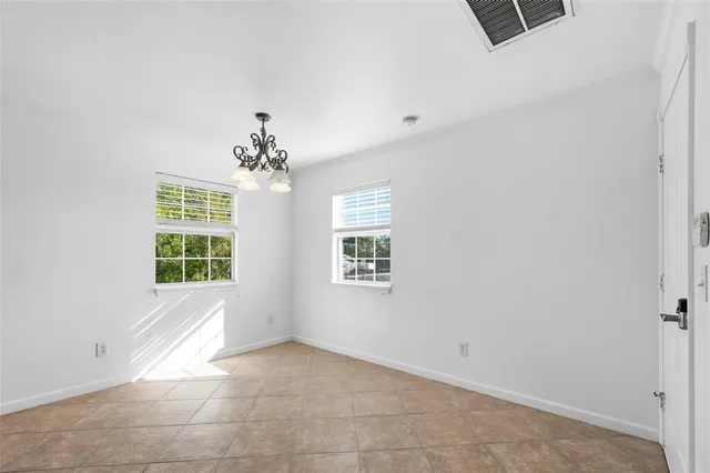 a view of a room with rack on the wall