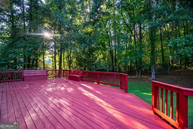 a backyard of a house