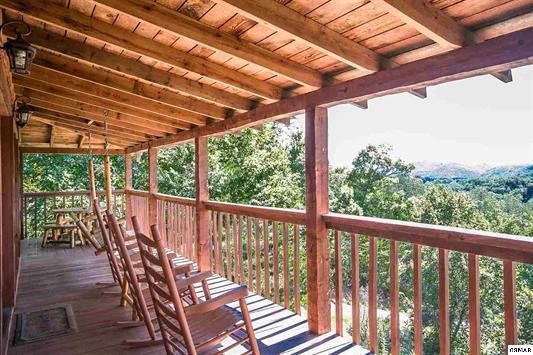 1758 Bluff Ridge Road Sevierville, TN 37876 - Photo 6 of 13 a view of a patio with wooden floor