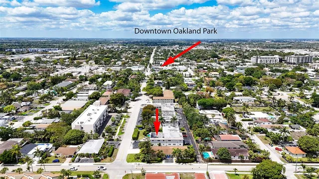 an aerial view of city