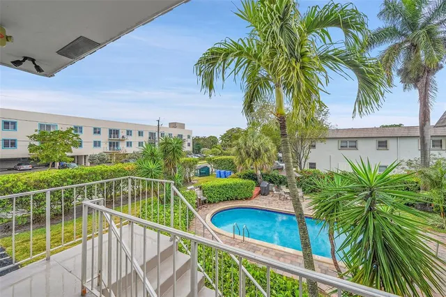 a view of outdoor space yard and swimming pool