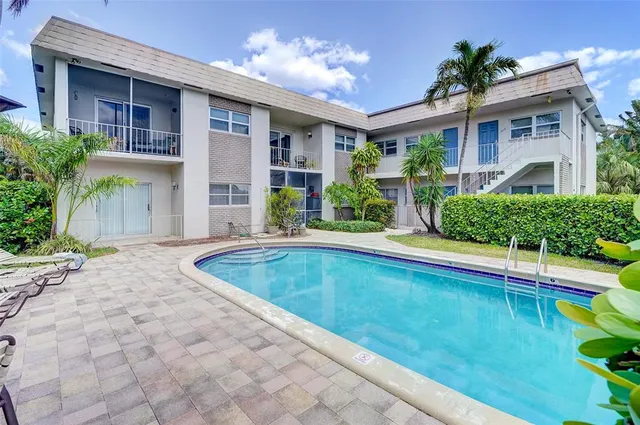 a view of outdoor space yard and swimming pool