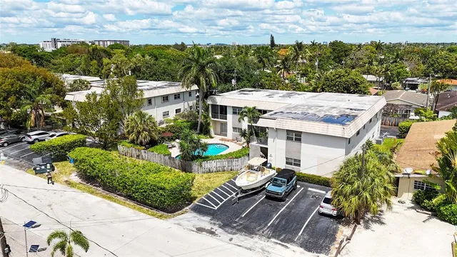 an aerial view of a city