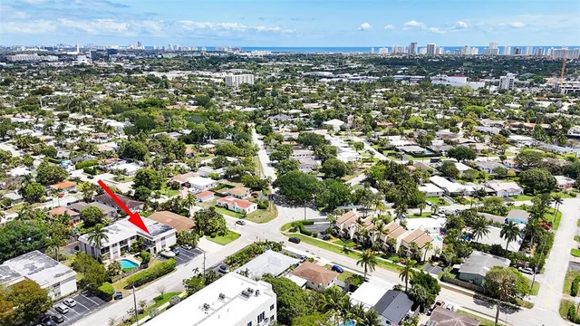 an aerial view of a city
