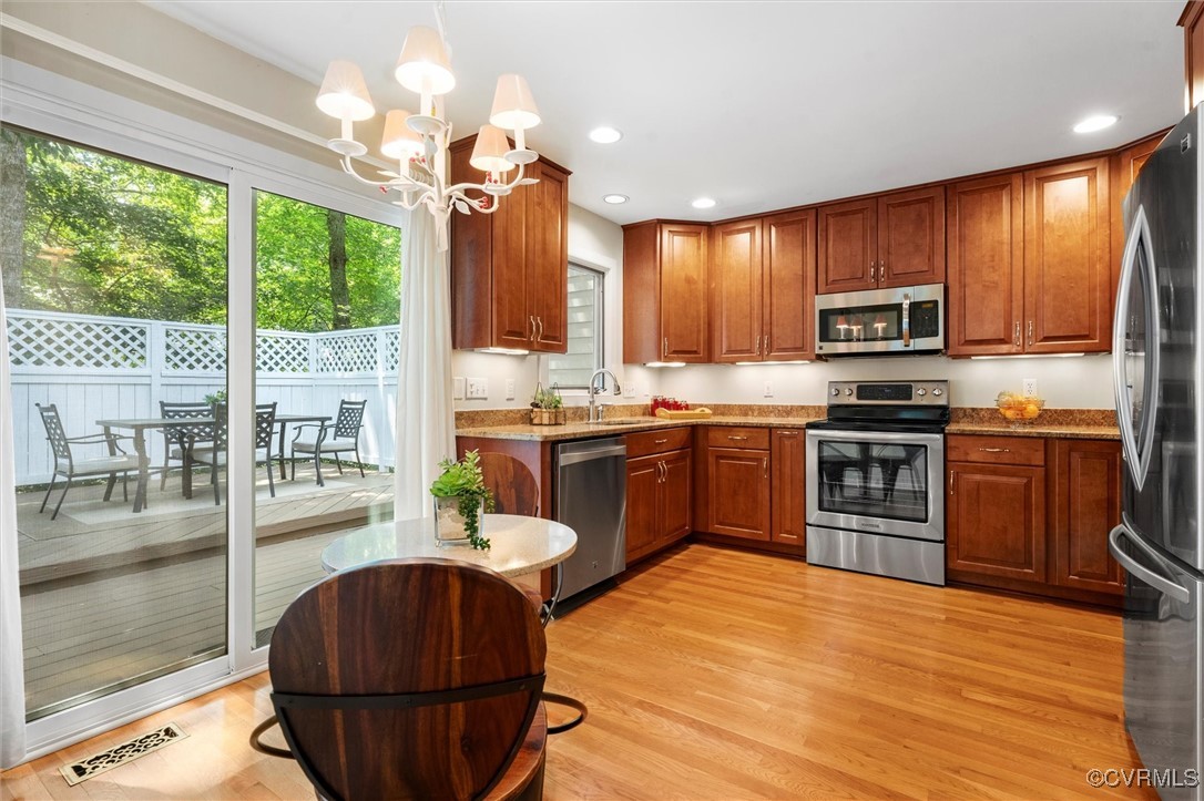 5814 Spinnaker Cove Road Midlothian, VA 23112 - Photo 15 of 46 Eat-in and featuring SS appliances and granite cou