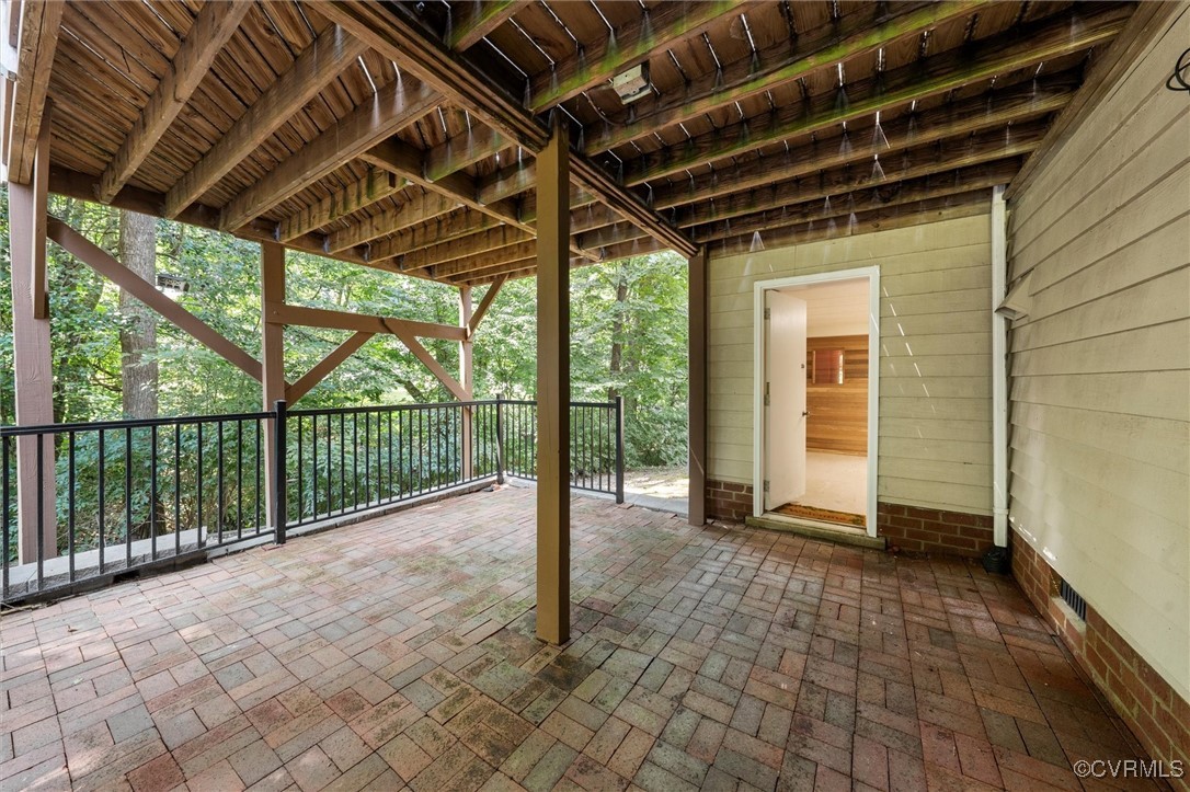 5814 Spinnaker Cove Road Midlothian, VA 23112 - Photo 39 of 46 Brick patio to basement & sauna area