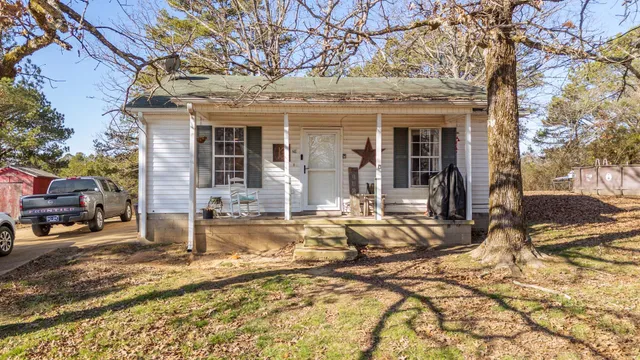 a view of a house with snow on the floor