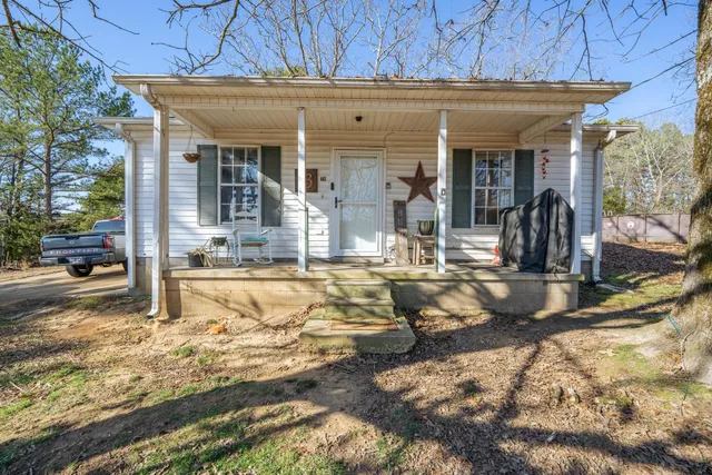 a view of a house with a patio
