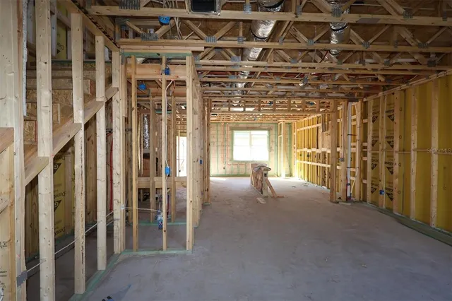 a front view of a building with a outdoor space