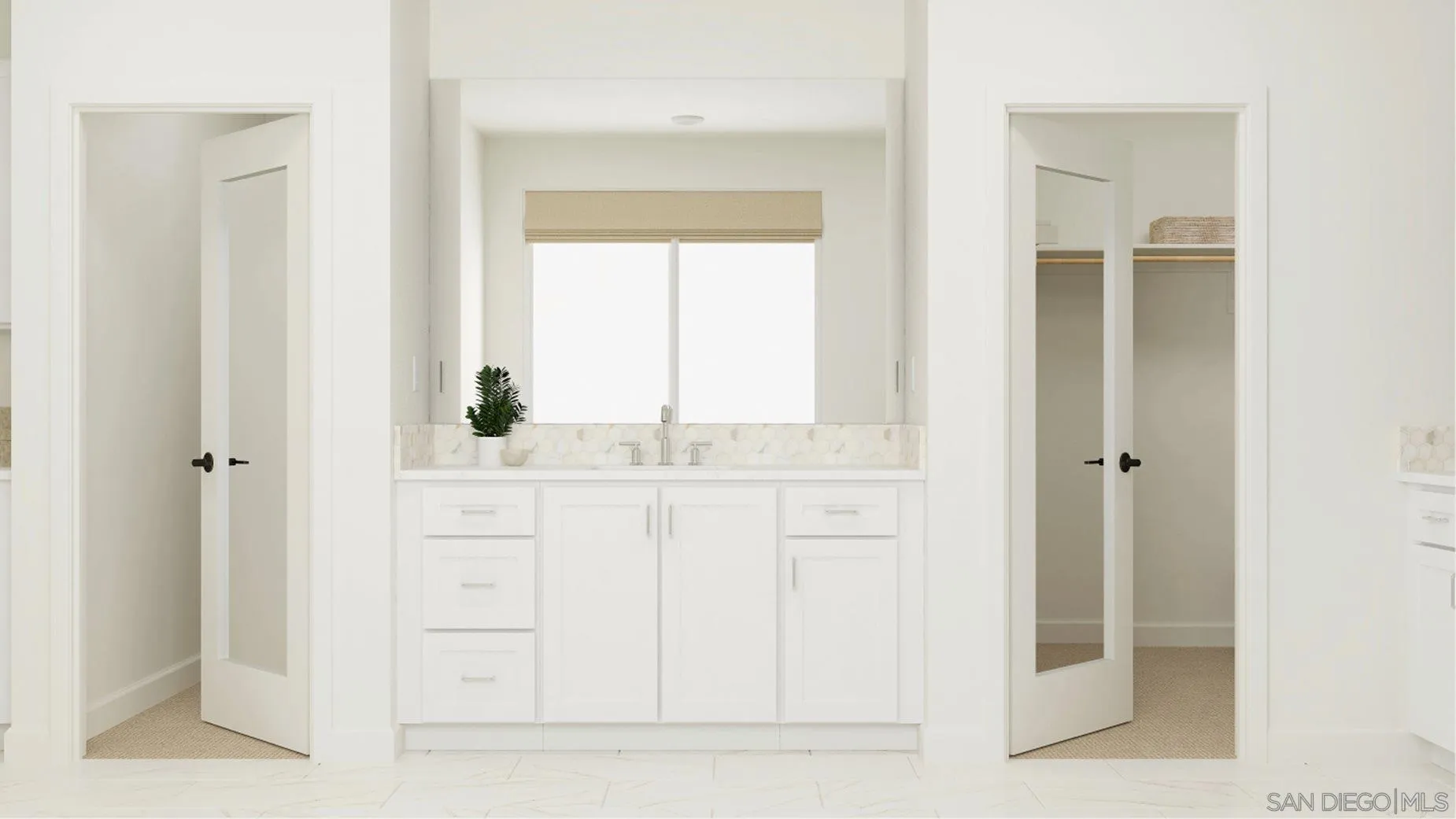 290 Hadley Way Oceanside, CA 92057 - Photo 11 of 22 a bathroom with a sink and a mirror