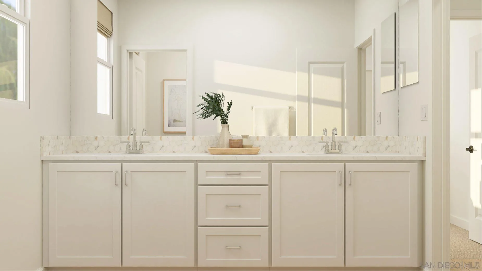 290 Hadley Way Oceanside, CA 92057 - Photo 12 of 22 a bathroom with a sink and a mirror