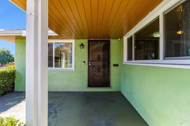 a view of a door of the house