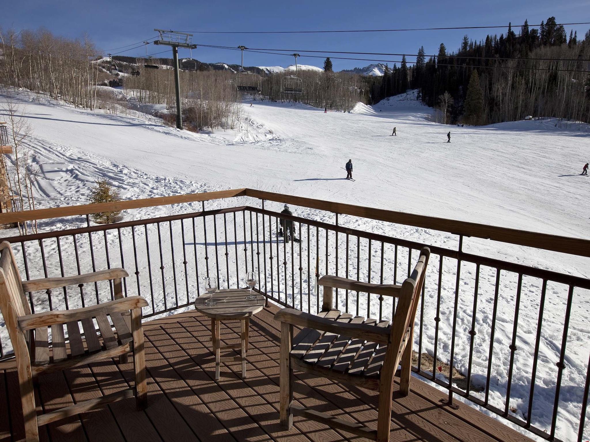 333 Adams Ranch Road, Unit 1102 Mountain Village, CO 81435 - Photo 8 of 17 8-telluride-terraces-1102-patio-winter