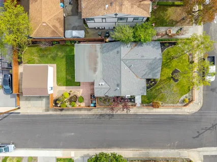 an aerial view of multiple house
