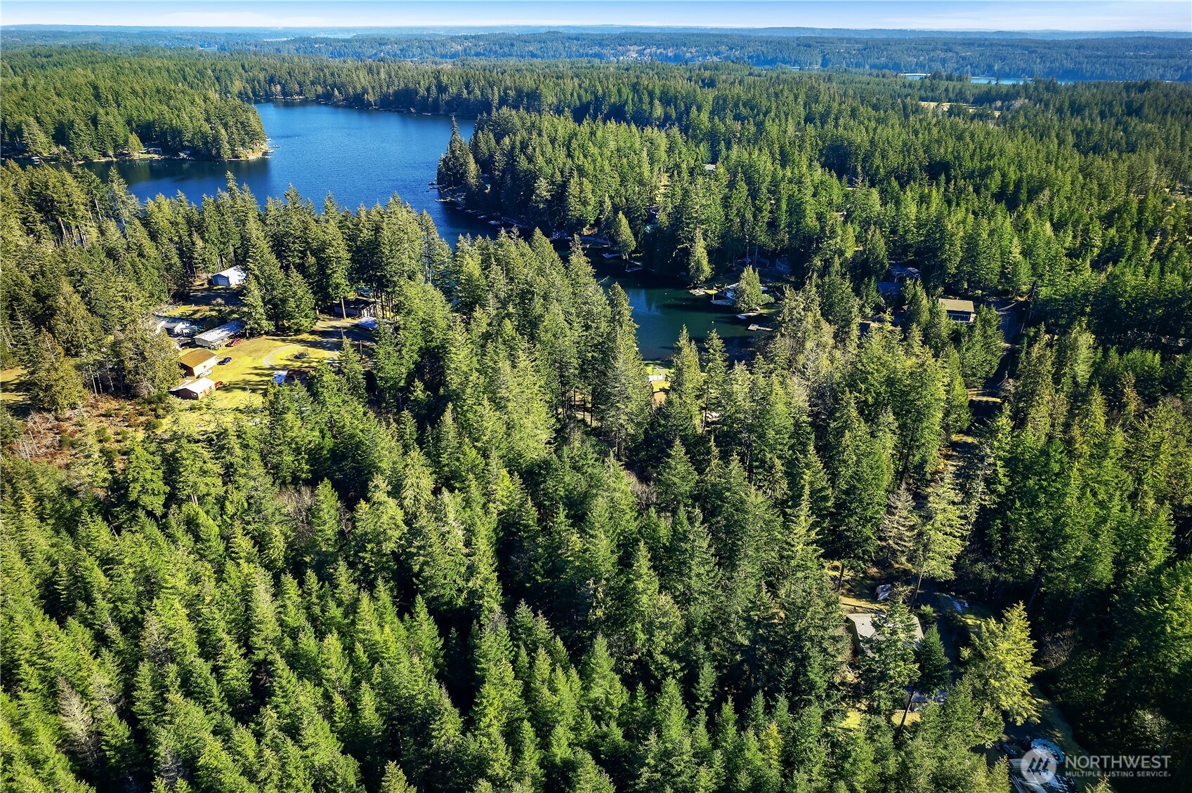 1651 East Phillips Lake Loop Road Shelton, WA 98584 - Photo 7 of 7 a view of a lake with a lush green forest