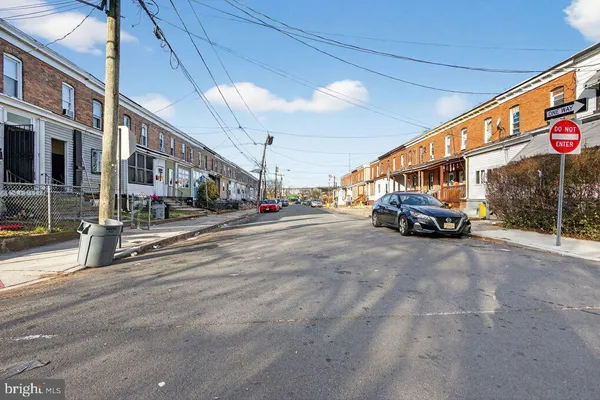a view of road with card