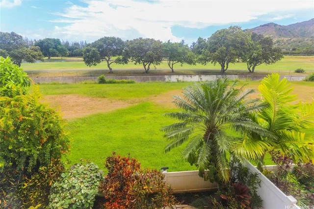 a view of a lake with a mountain