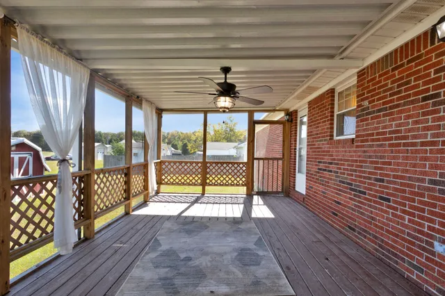a view of porch with furniture