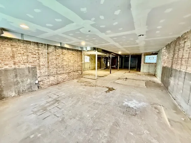 a view of a hall with front door