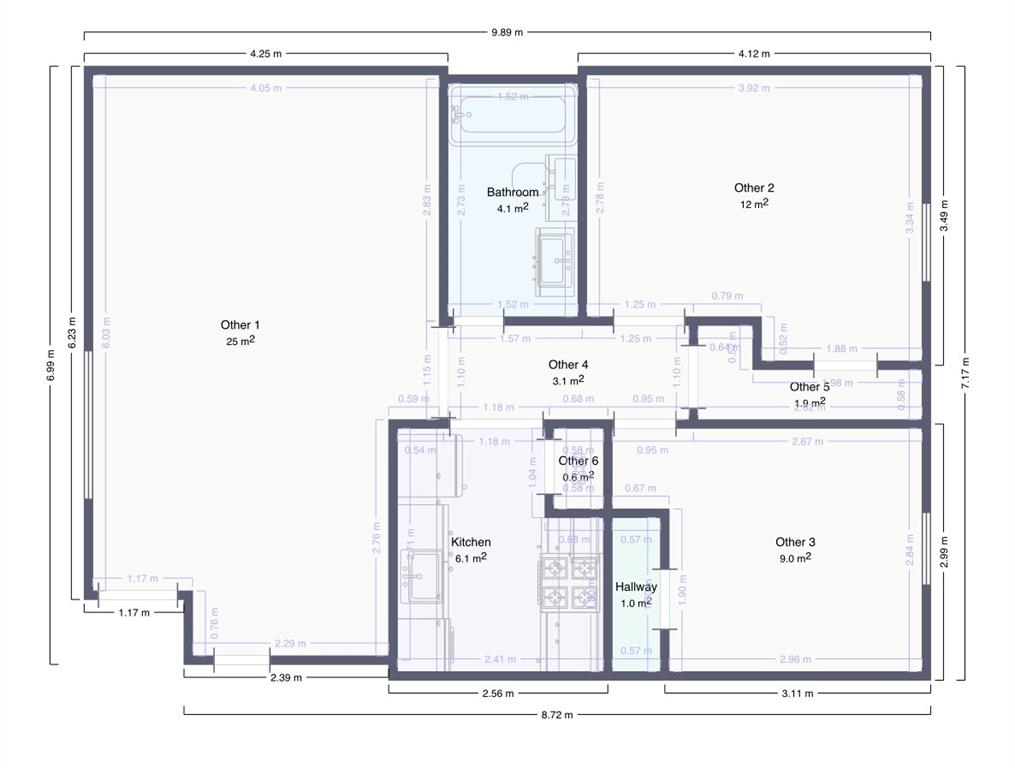 1714 Short Street, Unit D Cleburne, TX 76033 - Photo 9 of 9 Floor plan